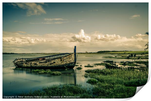 Maldon Wreck Print by Peter Anthony Rollings