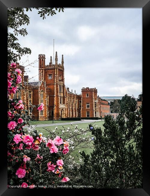 The Lanyon Building at Queens University Belfast  Framed Print by Jennifer Nelson