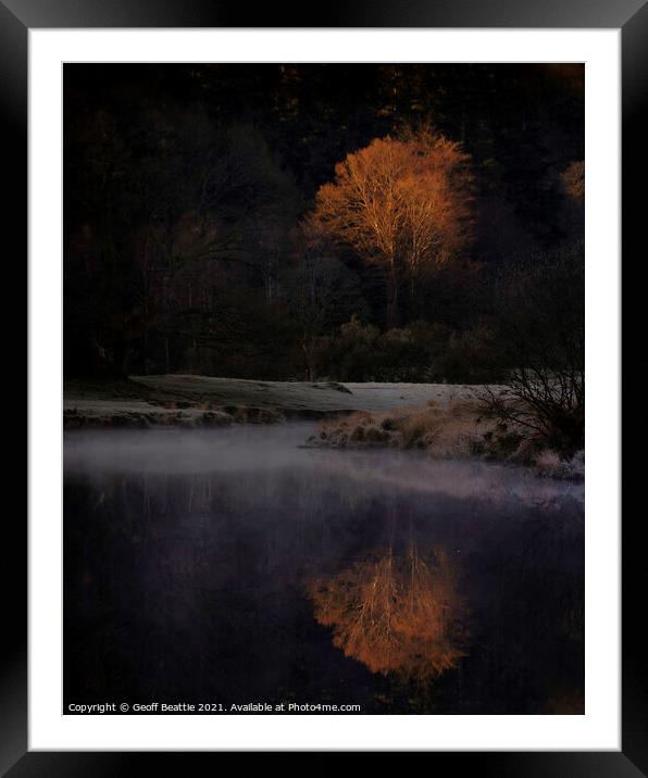 First Light on the River Brathay, The Lake District, Cumbria Framed Mounted Print by Geoff Beattie