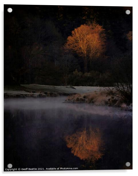 First Light on the River Brathay, The Lake District, Cumbria Acrylic by Geoff Beattie