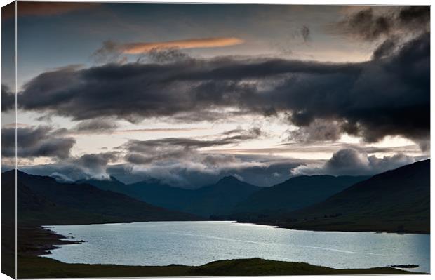 Evening over Loch Arklett Canvas Print by Stephen Mole