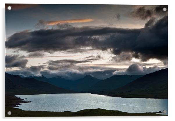 Evening over Loch Arklett Acrylic by Stephen Mole