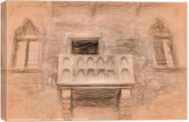  Juliet's Balcony Da Vinci  Canvas Print by David Pyatt