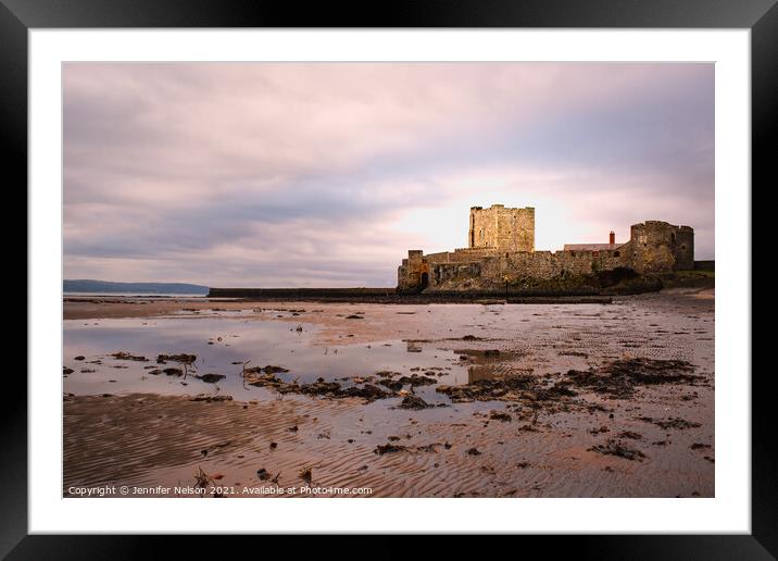 The iconic Carrickfergus Castle. Framed Mounted Print by Jennifer Nelson