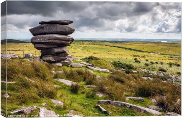 The Cheesewring, Bodmin Moor Canvas Print by Jim Monk