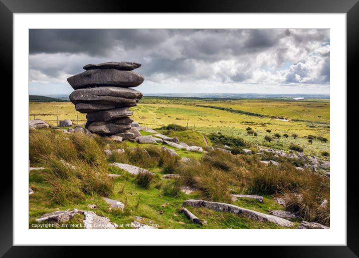 The Cheesewring, Bodmin Moor Framed Mounted Print by Jim Monk