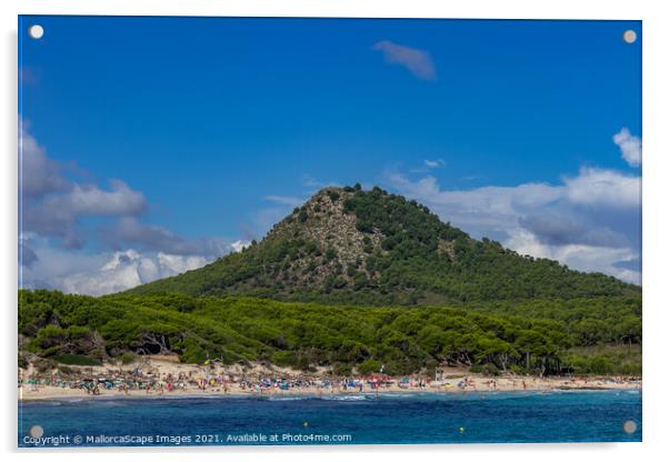 Cala Agulla bay and beach in Majorca Acrylic by MallorcaScape Images