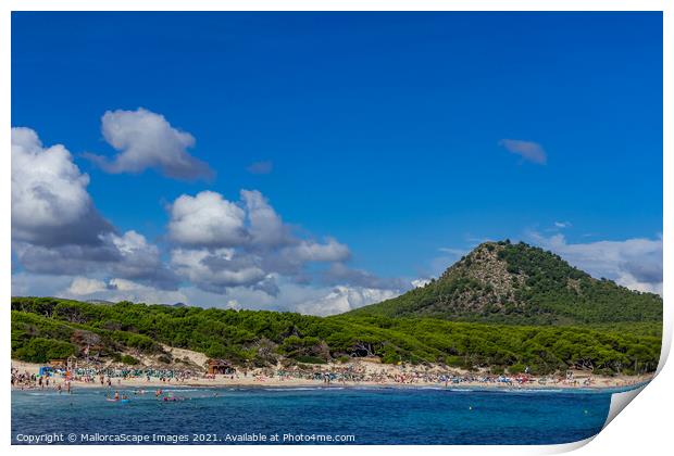 Cala Agulla bay and beach in Majorca Print by MallorcaScape Images