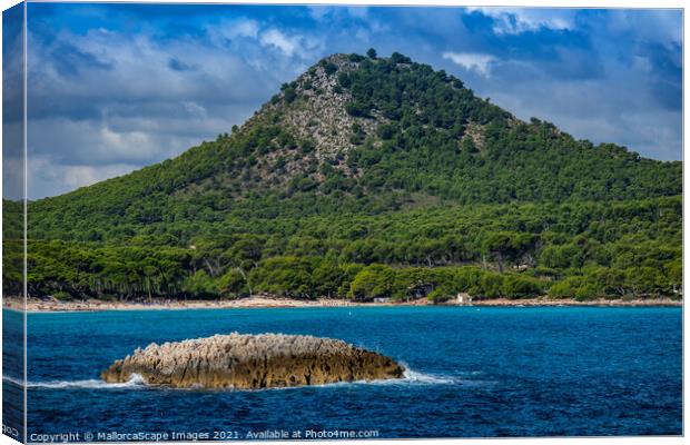 Cala Agulla bay and beach in Majorca Canvas Print by MallorcaScape Images