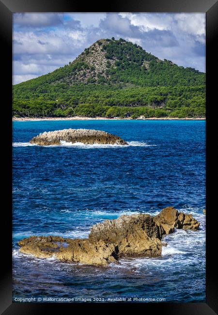Cala Agulla bay and beach in Majorca Framed Print by MallorcaScape Images