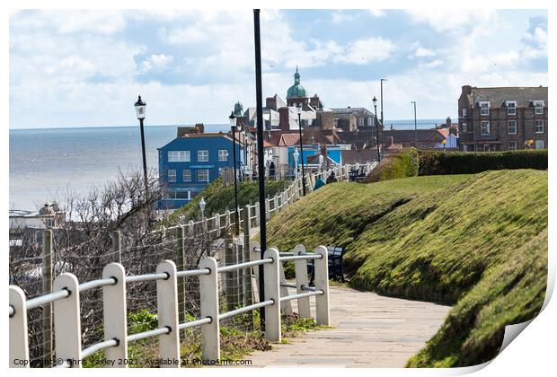 The seaside town of Cromer on the Norfolk coast Print by Chris Yaxley