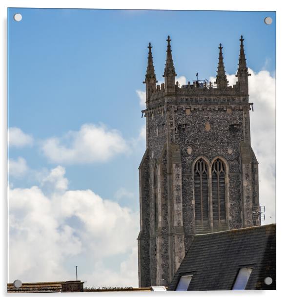 Cromer church tower Acrylic by Chris Yaxley