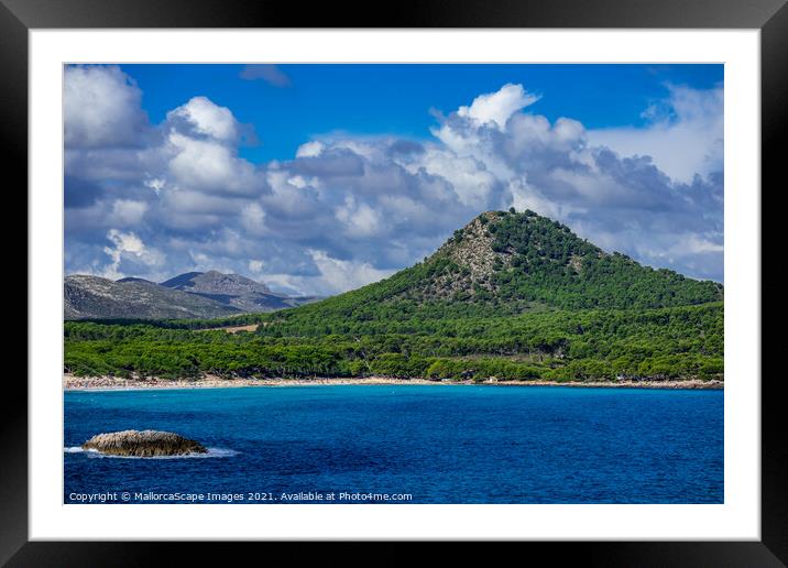 Cala Agulla bay and beach in Majorca Framed Mounted Print by MallorcaScape Images