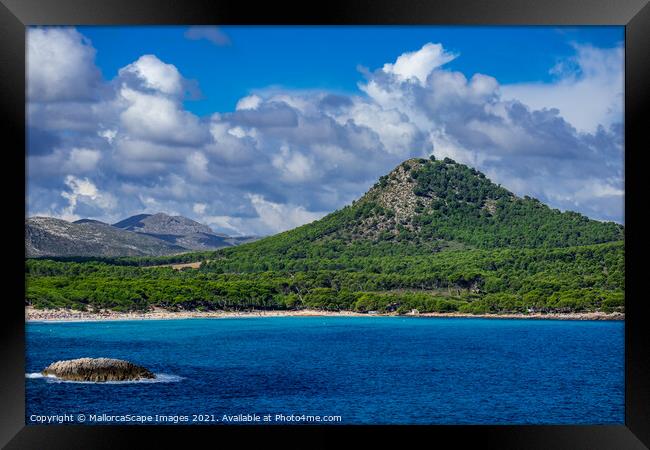 Cala Agulla bay and beach in Majorca Framed Print by MallorcaScape Images