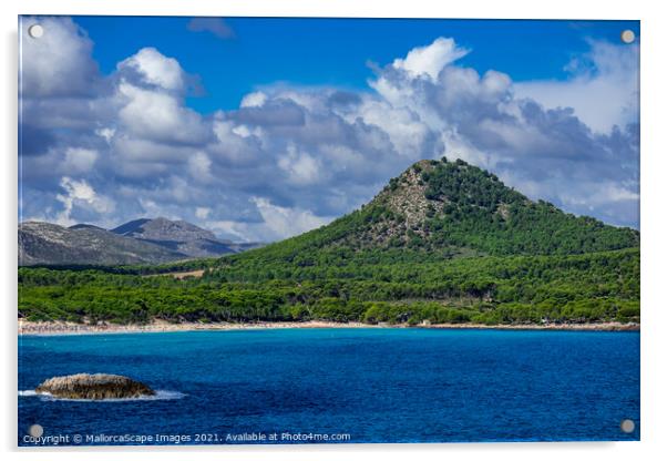 Cala Agulla bay and beach in Majorca Acrylic by MallorcaScape Images