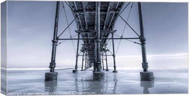 Under the Boardwalk … Down by the sea Canvas Print by Cass Castagnoli