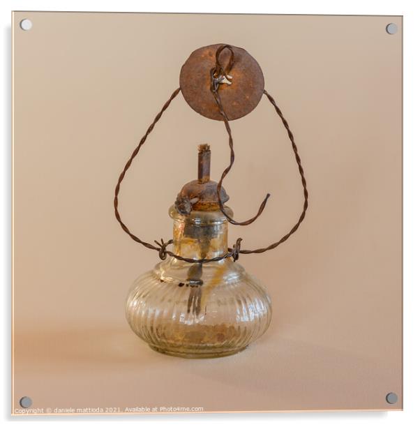  an old lamp to work in the fields  Acrylic by daniele mattioda
