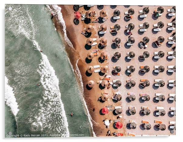 Aerial Ocean Print, Beach Print Acrylic by Radu Bercan