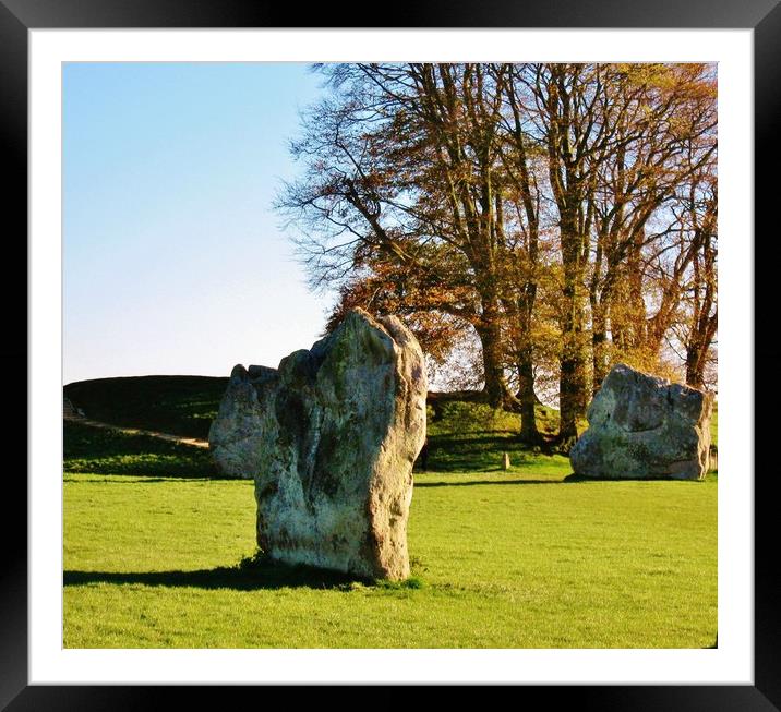 Avebury Stones. Framed Mounted Print by Heather Goodwin