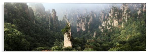 Zhangjiajie National Park Wulingyuan mountains forest Acrylic by Sonny Ryse