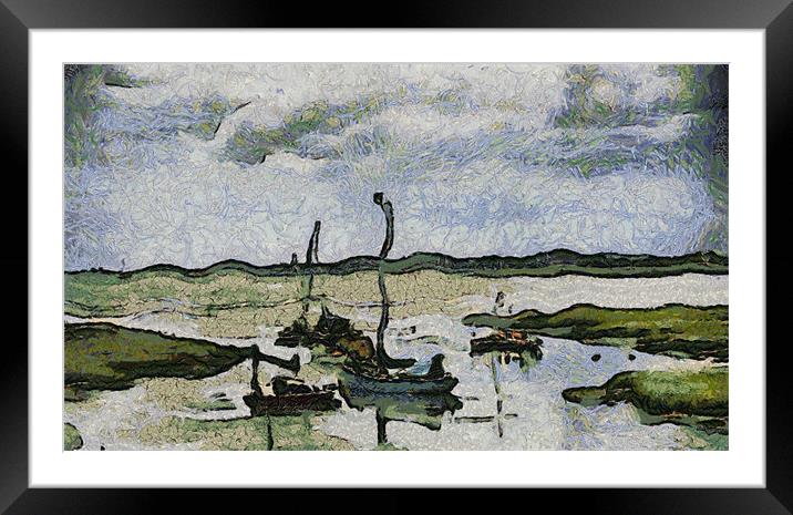 Boats on River Medway Framed Mounted Print by Dawn O'Connor