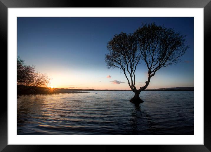 Sunset at Kenfig pool Framed Mounted Print by Leighton Collins