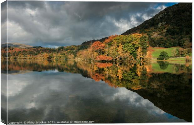 Rydal Water Reflections Canvas Print by Philip Brookes
