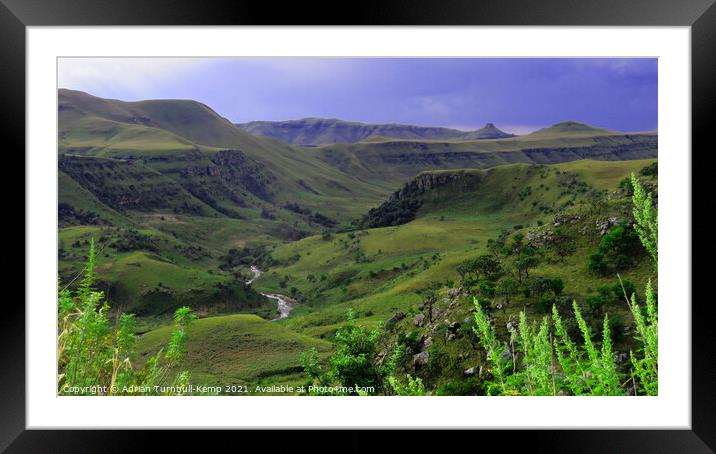 Dramatic Bushman's River Valley, Northern Drakensberg, Kwazulu Natal Framed Mounted Print by Adrian Turnbull-Kemp