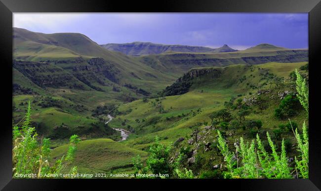 Dramatic Bushman's River Valley, Northern Drakensberg, Kwazulu Natal Framed Print by Adrian Turnbull-Kemp