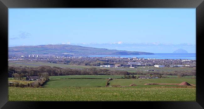 A panoramic view over Ayr and Prestwick Framed Print by Allan Durward Photography