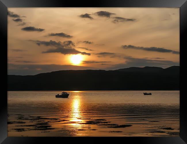 Vibrant Sunset over Scottish Loch Framed Print by Wendy Williams CPAGB