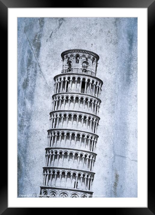 Pisa tower, Tuscany, Italy Framed Mounted Print by Delphimages Art