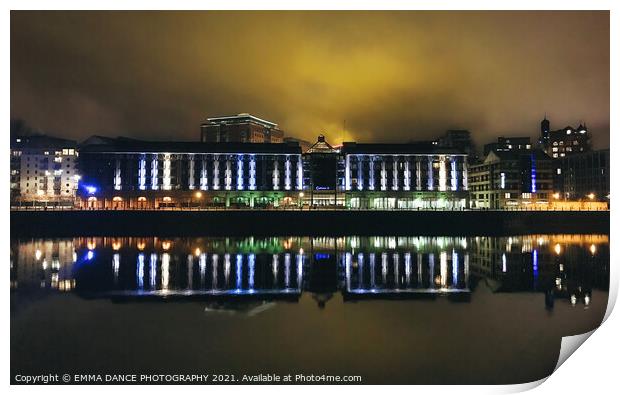 Reflections on the River Tyne Print by EMMA DANCE PHOTOGRAPHY