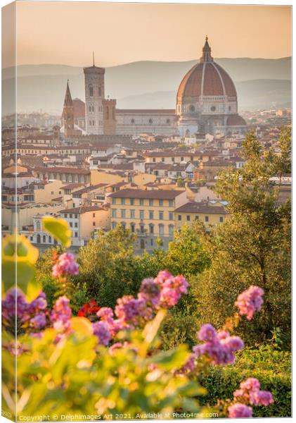 Florence Duomo, Tuscany Italy Canvas Print by Delphimages Art