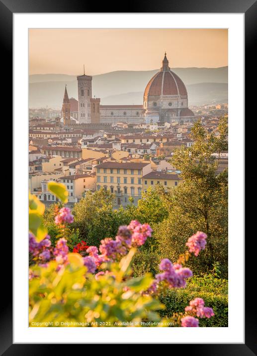 Florence Duomo, Tuscany Italy Framed Mounted Print by Delphimages Art