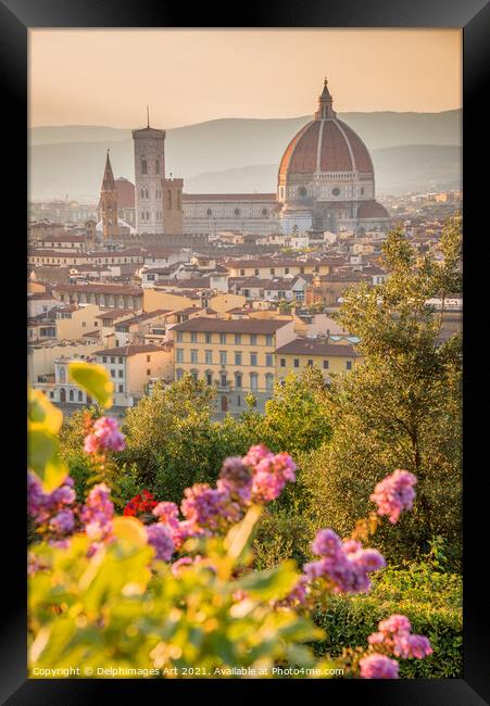 Florence Duomo, Tuscany Italy Framed Print by Delphimages Art