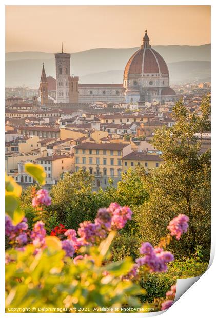 Florence Duomo, Tuscany Italy Print by Delphimages Art