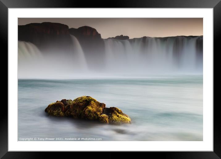 Godafoss waterfall Framed Mounted Print by Tony Prower