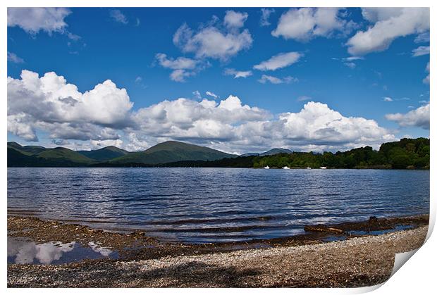 Clouds Over Loch Lomond Print by Jacqi Elmslie