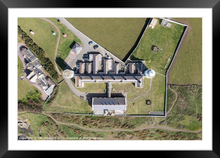 Aerial photograph of the Lizard, Cornwall, England. Framed Mounted Print by Tim Woolcock