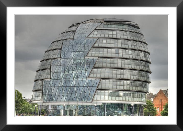 GLA City Hall Framed Mounted Print by David French