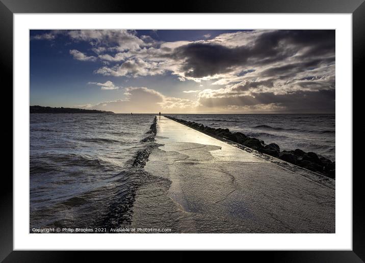 West Kirby Sunburst Framed Mounted Print by Philip Brookes