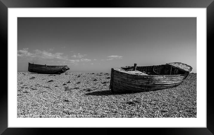 Abandoned fishing boats Framed Mounted Print by Adrian Rowley