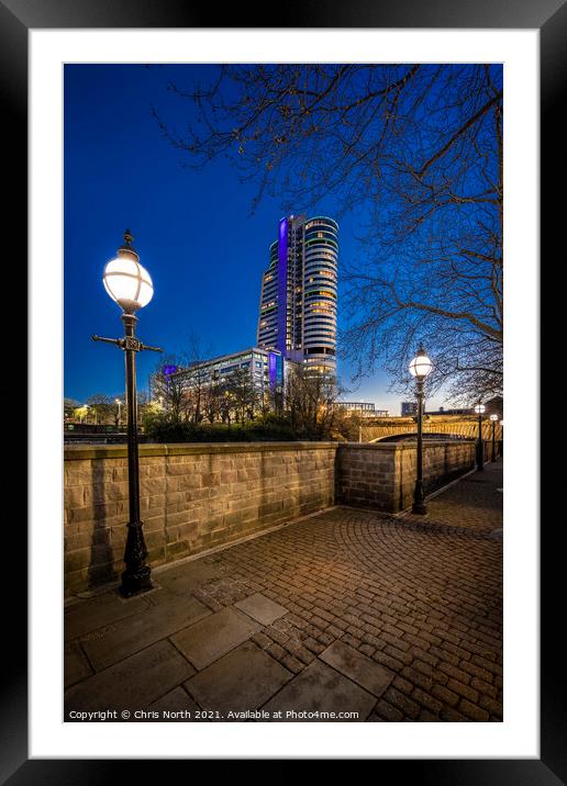 Bridgewater Place, Leeds by Night Framed Mounted Print by Chris North