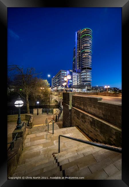 Bridgewater Place, Leeds by Night Framed Print by Chris North