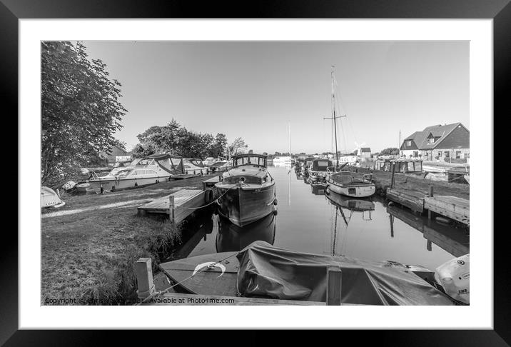 River Thurne boat yard Framed Mounted Print by Chris Yaxley