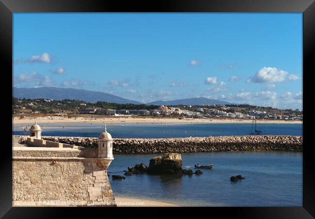 Fort Ponta da Bandeira, Lagos, Algarve, Portugal Framed Print by Kasia Design