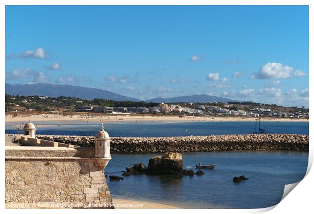 Fort Ponta da Bandeira, Lagos, Algarve, Portugal Print by Kasia Design