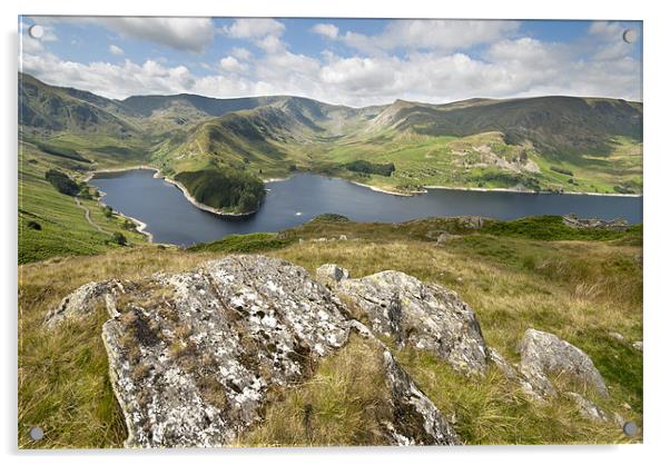 Haweswater -  Lake District Acrylic by Eddie John