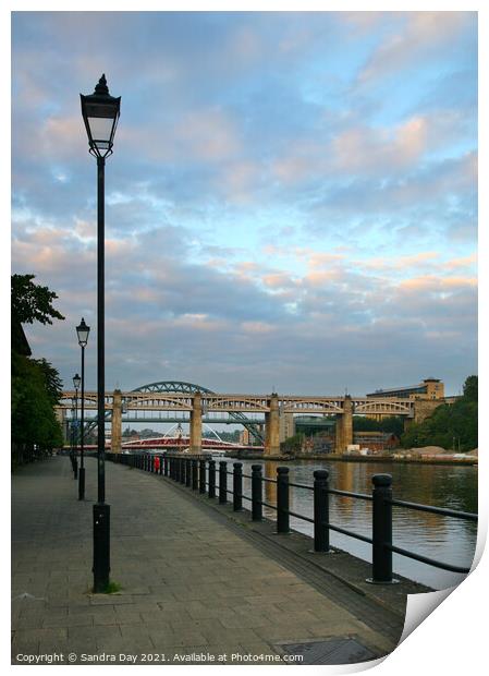 River Tyne Bridges Print by Sandra Day